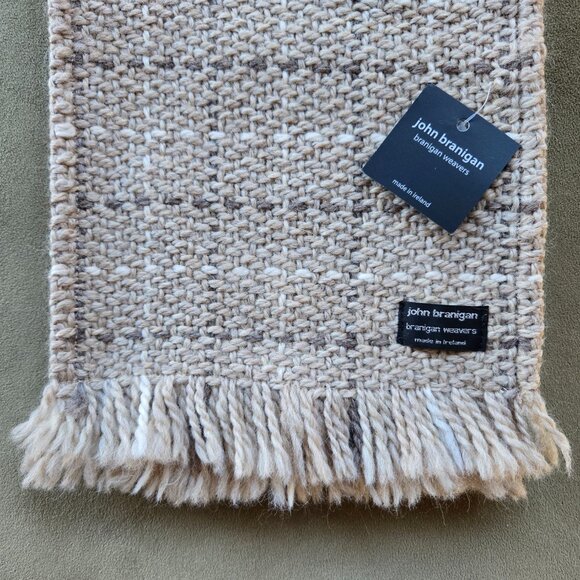 NWT Wool Alpaca Earthy Boho Tweed Scarf - Picture 4 of 11